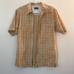 Rare Patagonia Organic Cotton Full Zip Up Shirt